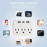 Customize Multi Plug Outlet Extender With USB, Electrical Wall Outlet Splitter With 3 USB Ports (1 USB C) And 3 Outlet