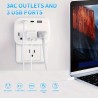Customize Multi Plug Outlet Extender With USB, Electrical Wall Outlet Splitter With 3 USB Ports (1 USB C) And 3 Outlet