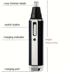 Customize 4-in-1 Beard, Ear & Nose Hair Trimmer Kit for Men - Painless Electric Nose Hair Rechargeable Waterproof Cordless