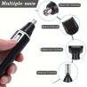 Customize 4-in-1 Beard, Ear & Nose Hair Trimmer Kit for Men - Painless Electric Nose Hair Rechargeable Waterproof Cordless