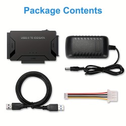 Customize USB 3.0 To SATA IDE Adapter, Universal Hard Drive Reader Adapter Kit For 2.5/3.5 Inch SATA And IDE HDD SSD