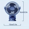 Customize Mini Clip-on Fan, USB Rechargeable Portable Fan with 1200mAh Battery, 3 Wind Speeds, 360° Rotation