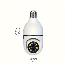 Customize E27 Light Bulb Camera, 2.4GHz & 5G WiFi Security Cameras Wireless Outdoor, 1080p Wireless Cameras for Home Security