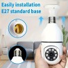 Customize E27 Light Bulb Camera, 2.4GHz & 5G WiFi Security Cameras Wireless Outdoor, 1080p Wireless Cameras for Home Security