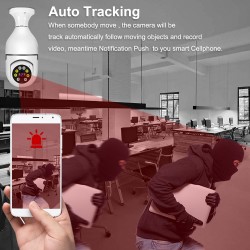 Customize E27 Light Bulb Camera, 2.4GHz & 5G WiFi Security Cameras Wireless Outdoor, 1080p Wireless Cameras for Home Security