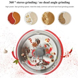 Customize Multifunctional Electric Grinder for Spices, Coffee, Beans, Herbs, and Nuts with Stainless Steel Blades and Brush