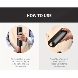 Customize Electric Wine Bottle Opener, Reusable Automatic Corkscrew for Home, Bar, and Restaurant Use - Battery Operated