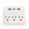 Customize Multi Plug Outlet Extender With USB, Electrical Wall Outlet Splitter With 3 USB Ports (1 USB C) And 3 Outlet