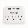 Customize Multi Plug Outlet Extender With USB, Electrical Wall Outlet Splitter With 3 USB Ports (1 USB C) And 3 Outlet